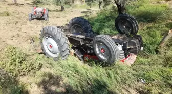 Aydın'da traktör devrildi, sürücü yaralandı