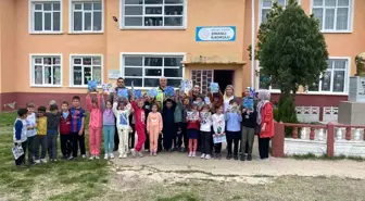 Sinanlı köyünde öğrencilere trafik eğitimi verildi
