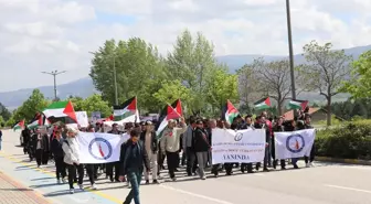 DPÜ Öğrencileri İsrail'in Gazze'ye saldırılarına tepki gösterdi