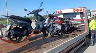Babaeski'de yapılan denetimde 6 motosiklet trafikten men edildi