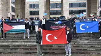 Bartın Üniversitesi Öğrencileri İsrail'in Gazze'ye yönelik saldırılarını sessiz yürüyüş ile kınadı