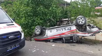 Sivas'ın Koyulhisar ilçesinde pikap devrildi, 5 kişi yaralandı