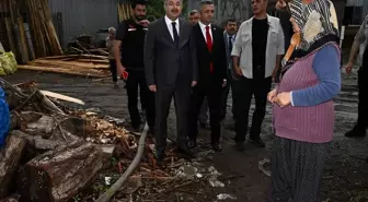 Osmaniye Valisi Erdinç Yılmaz, şiddetli yağıştan zarar gören bölgelerde inceleme yaptı