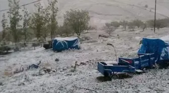 Malatya'nın yüksek kesimlerinde kar yağışı etkili oldu