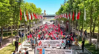 Bilecik Şeyh Edebali Üniversitesi'nden Filistin ve Doğu Türkistan'a Destek Yürüyüşü