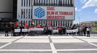 Sivas Bilim ve Teknoloji Üniversitesi İsrail'in Filistin'e uyguladığı zulmü protesto etti