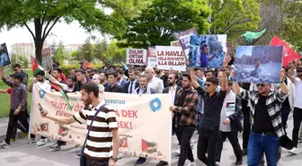 Niğde'de İsrail'in Filistin'e yönelik saldırıları protesto edildi