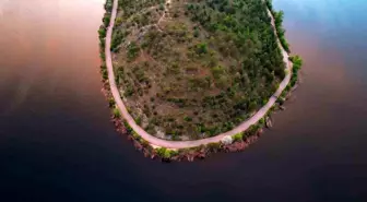 Ankara'da binlerce ziyaretçiyi ağırlayan Eymir Gölü, drone ile havadan görüntülendi