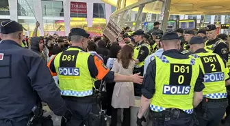 İsveç'te Eurovision finali öncesi Filistin destekçilerine polis müdahalesi
