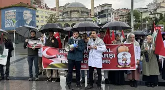 Rize'deki Doktorlar ve Öğrenciler İsrail'in Gazze'ye Saldırılarını Protesto Etti