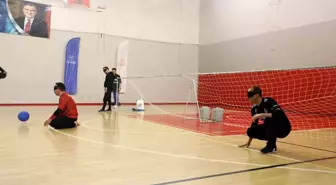 Çankırı Valisi Mustafa Fırat Taşolar, görme engellilerle goalball maçı yaptı