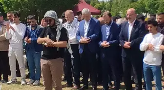 DPÜ Öğrencileri İsrail'in Gazze'ye saldırılarını protesto etti