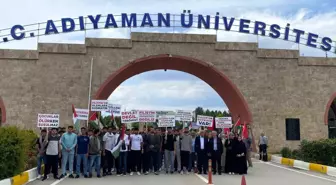 Adıyaman Üniversitesi Öğrencileri İsrail'in Gazze'deki Soykırımına Tepki Gösterdi