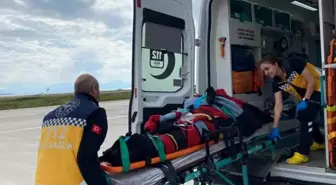 Van'da attan düşen hasta için helikopter ambulans seferber edildi