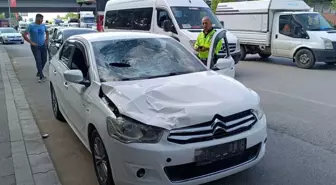 Gaziantep'te Yolun Karşısına Geçmek İsteyen Kişiye Otomobil Çarptı