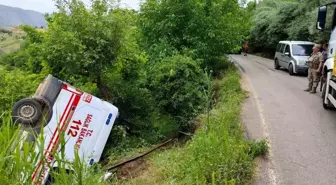 Siirt'te akrep sokması vakasına giden ambulans kaza yaptı