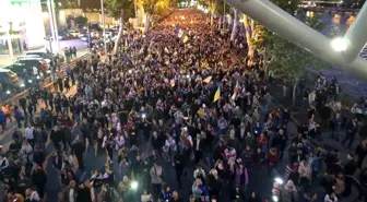 Gürcistan'da Yabancı Etkinin Şeffaflığı Yasasına Karşı Protesto