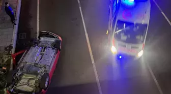 Kayseri'de çarpışan otomobil ve pikap takla attı, 3 kişi yaralandı
