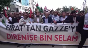 Elazığ'da binlerce kişi Filistin için yürüdü