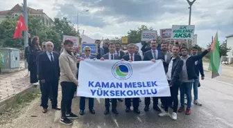 Kırşehir Ahi Evran Üniversitesi öğrencileri İsrail'in saldırısına tepki gösterdi