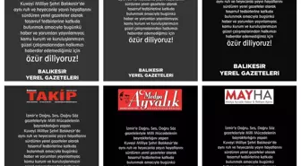 Balıkesir Yerel Gazeteleri Cumhurbaşkanlığı Tasarruf Genelgesini Protesto Ediyor