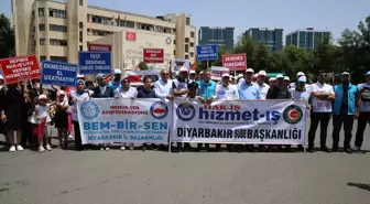 Diyarbakır'da belediyelerden çıkarılan işçilerle ilgili basın açıklaması yapıldı