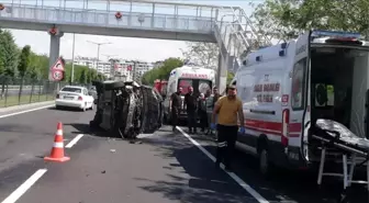 Nevşehir'de hafif ticari araç yan yattı, 2 kişi yaralandı