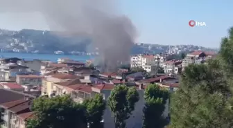 Ortaköy'de iki katlı binada yangın paniği