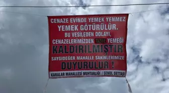 Çerkeş'te taziye yemeği uygulaması kaldırıldı