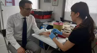 Beypazarı'nda düzenlenen kan bağışı kampanyasına Kaymakam Vedat Yılmaz da katıldı