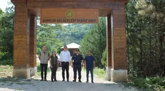 Gerze Kaymakamı Sorgun Şelalesi'ndeki çalışmaları inceledi