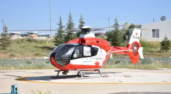 KOAH hastası ambulans helikopterle Ankara'ya sevk edildi