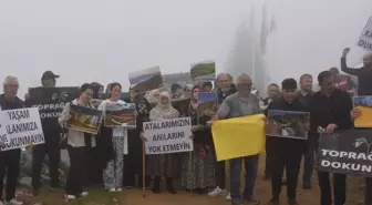 Giresun'da Sandık Göl civarındaki turizm tesisi çalışmalarına tepki