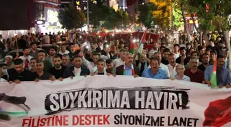 Elazığ'da İsrail saldırılarını protesto etmek için Aksa'ya gece yürüyüşü düzenlendi