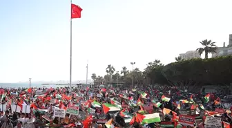 Mersin'de Büyük Filistin Mitingi düzenlendi