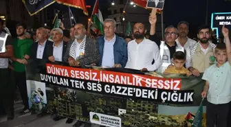 Şırnak'ta İsrail'in Gazze'ye yönelik saldırılarına tepki yürüyüşü gerçekleştirildi