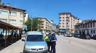 İskilip'te dron destekli trafik denetimi