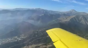 Denizli'deki Orman Yangınına Havadan ve Karadan Müdahale Devam Ediyor