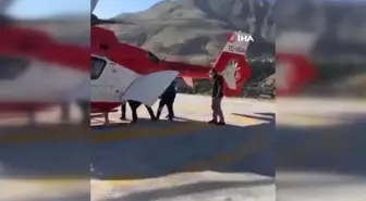 84 yaşındaki hasta için helikopter havalandı