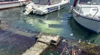 Fatih Ayvansaray Caddesi üzerinde sürücüsünün yol kenarına park ettiği otomobil denize düştü.