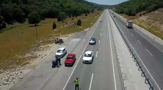 Kütahya'da Kurban Bayramı dönüşü trafik denetimleri sürüyor