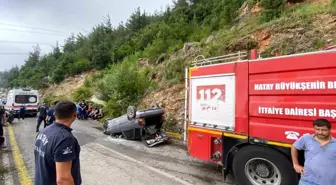 Hatay'da Yayla Yolunda Otomobil Takla Attı, 3 Kişi Yaralandı