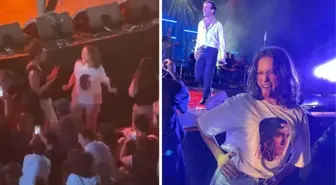 Serenay Sarıkaya, sevgilisi Mert Demir'in konserine damga vurdu! Çılgınlar gibi oynayıp şarkı söyledi