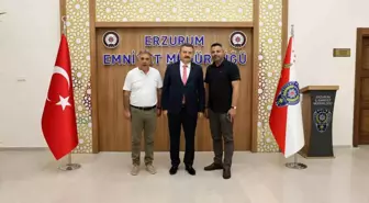 Erzurum Emniyet Müdürü Türkiye Gazetesi yetkililerini kabul etti