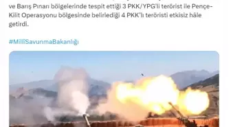 MSB, Suriye'de 7 teröristi etkisiz hale getirdi