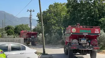 İzmir'in Tire ilçesinde ormanlık ve makilik alanda yangın çıktı