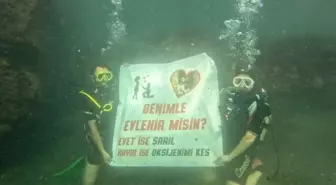 Ordu'da Su Altında Yapılan Evlilik Teklifi