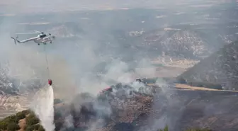 Denizli'nin Çal ilçesinde çıkan yangın söndürüldü