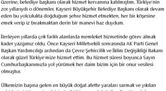 Çevre ve Şehircilik Bakanı Mehmet Özhaseki İstifa Etti