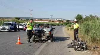 Tavşanlı'da otomobil ile motosiklet çarpıştı: 2 yaralı